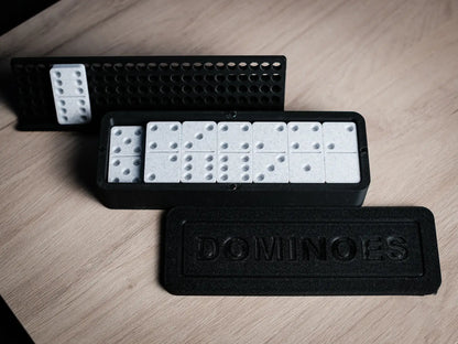 Domino – Juego de dominó impreso en 3D con caja y soportes