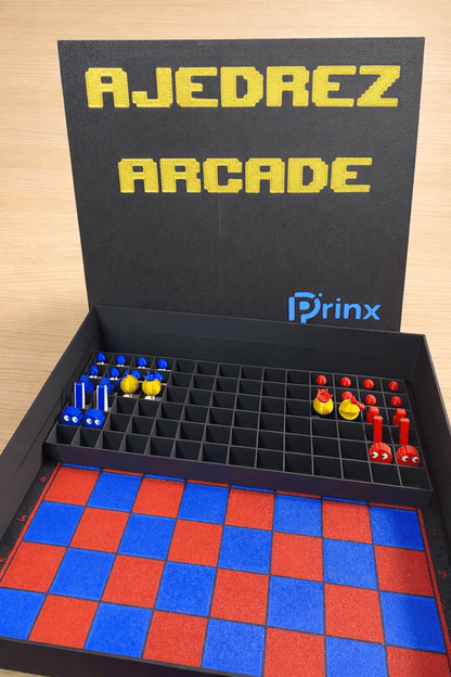 Ajedrez Arcade – Set de ajedrez impreso en 3D inspirado en videojuegos retro - Prinx 3D
