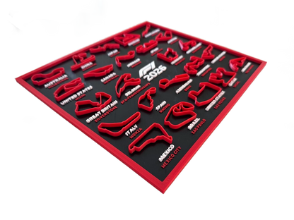 Calendario F1 2026 impreso en 3D | Circuitos Fórmula 1 - Prinx 3D